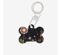 Pet Go - Fantasy Town - Médaille d'identification personnalisée pour chien et chat - Acrylique en forme d'os - Blanc - Taille M