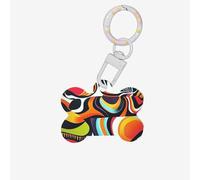 Pet Go Médaille d'identification avec motifs psychédéliques complexes personnalisés pour chien et chat, en forme d'os, en acrylique, blanc, taille S