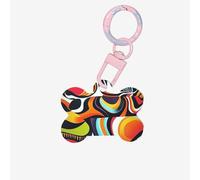 Pet Go Médaille d'identification avec motifs psychédéliques complexes personnalisés pour chien et chat, en acrylique en forme d'os, rose clair, taille S