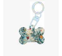 Pet Go Médaille d'identification chinoise en soie personnalisée pour chien et chat, en forme d'os, en acrylique, bleu ciel, taille M
