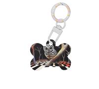 Pet Go Médaille d'identification personnalisée en forme d'os en forme d'os en forme de hibou blanc Taille M
