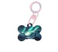 Pet Go Médaille d'identification personnalisée pour chien et chat en forme d'os en acrylique rose clair Taille M