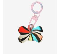 Pet Go Plaque de fléchettes arc-en-ciel inversée personnalisée pour chien et chat, en forme d'os, en acrylique rose clair, taille M