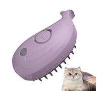 Pet Grooming Comb, Hair Removal Brush, Cat & Dog Massager, 4-in-1 Water Spray, Loose Remover, Soft Bristles, Comfortable Grip, Blue, 1 Pack, Home & Professional Use