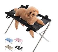 Pet Grooming Hammock, Pet Bathing Hammock & Washing Holder for Small Dogs Cats, Portable Dog Shower Sling Stand with Foldable Frame for Nail Trimming, Ear Cleaning & Daily Care (Black,60*30*40cm)