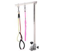 Pet Grooming Hanger for Experts | Stainless Steel Folding Bracket with Adjustable Wire Rope | Secure Dog Restraint for Grooming Tables/Training