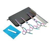 Pet Grooming Scissors Set, Professional Stainless Steel Dog Cat Hair Cutting Scissor hining Curved Scissors Grooming Hairdressing Shear