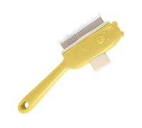 Pet Hair Comb, Bear Button Cat Brush, 2.95x8.27 inches Detangling Grooming Tool, Gentle Massage Cleaner, Easy Coat Removal Aid, Daily Bathing Apartment Indoor Outdoor Travel Home