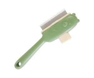Pet Hair Comb, Bear Button Grooming Brush, Detangling Massager Design, Compact Size, 1 Piece, Gentle Shedding Remover, Excellent For Indoor, Outdoor, Travel, Daily Use