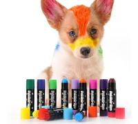 Pet Hair Dye Coloration pour poils d'animaux pour chiens, crayons de peinture lavables et craie lavable, pour un coiffage créatif temporaire et un soin de différents animaux comme les chats