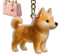 Pet Hair Keepsake Keychain - Clear Dog Shape Pendant, Cute Transparent Animal Hairs Storage Box with Key Ring for Memory Collection | Portable Dog Hair Collector Charm for Backpack, Purse, Handbag
