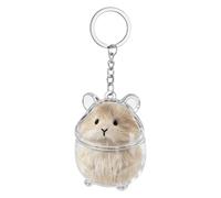 Pet Hair Memorial Keychain- Puppy Hair Container Pendant Charm, Keepsake Box Keyring for Purse, Backpack, Wallet, Car Mirror, Daily Use Gift for Men, Women, Animal Lovers, Birthday School, 7x5x3 Cm