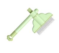 Pet Hair Removal Comb - Flea Comb with Release Button, Hair Removal Tool Flea, Self Cleaning with Long and Short Stainless Steel Metal Teeth for Shedding, Grooming Massaging, Multi Color