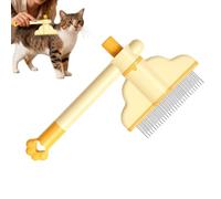 Pet Hair Removal Comb - Flea Comb with Release Button, Hair Removal Tool Flea, Self Cleaning with Long and Short Stainless Steel Metal Teeth for Shedding, Grooming Massaging, Multi Color