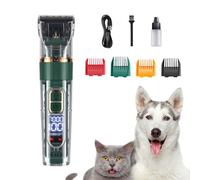 Pet Hair Trimmer - Coupe-Toilettage sans fil, rasoir pour chien silencieux, tondeuse pour chat rechargeable | Lames de précision et fixations de peigne réglables avec moteur à faible bruit pour soins
