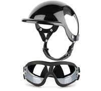 Pet Head Gear - Casque respirant pour chien, combinaison de lunettes de soleil | Sangle de lunettes réglable pour la conduite, la moto, la marche en plein air, accessoire de confiance pour chiens de