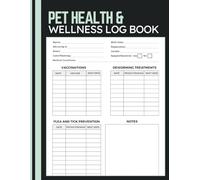 Pet Health & Wellness Log Book: Care Tracker for Recording Vaccinations, Treatments, Parasite Prevention, Medical History, and Health Notes