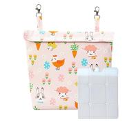 Pet Ice Pack, Bunny Cold Pack, Polyester Washable Pouch for Small Animals, Pet Cooling Supplies for Cage, Home, Indoor, Outdoor, Summer Heat for Rabbits, Guinea Pigs, 26.5x24x5cm