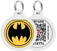 Pet ID Tag pour chien chat avec QR Passport Système global de recherche d'animaux perdus Digital ID Dog Tag Batman Logo