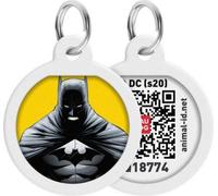 Pet ID Tag pour chien chat avec QR Passport Système global de recherche d'animaux perdus Digital ID Dog Tag Batman Yellow