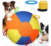 Pet Inflatable Training Ball,Herding Ball for Dogs & Horses Large,Interactive Dog Balls with Straps Pump & Polyester Cover,Scratch Resistant,Outdoor for Training Exercise & Play(3 Colors,55 cm)