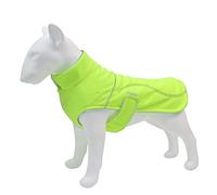 Pet Jackets Warm Autumn and Winter Big Dog Clothes Polar Fleece Dog Coat Reflective Striped Dog Clothes Soft and Comfortable Blue 4XL (Green X)