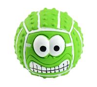 Pet Latex Ball - Squeaking Cat Chew Toy, Funny Smile Face Fetch Play Sphere | Funny Smile Face Design | Interactive Puppy Play, Soft Bouncy Latex Material Sound Making Squeaky Pet Fetching Toy Ball