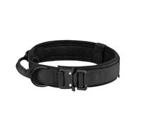 Pet Leash， Collier Tactique d'extérieur for Chien, Boucle en métal, Nylon Respirant, Tailles Moyenne et Grande, for l'entraînement.,for Pets(Black Smart APP,M)