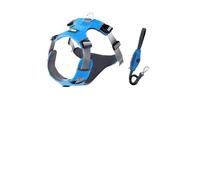 Pet Leash， Harnais Tactique Robuste for Chien, Ensemble de laisses réfléchissantes réglables avec Patchs, Ceinture de sécurité,for Pets(Y2500278-BL,M)