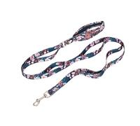 Pet Leash， Laisse for Animaux de Compagnie en Polyester Floral TLL3112, poignée Multi-Positions, Douce et Durable,for Pets(Navy Blazer,M)