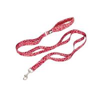 Pet Leash， Laisse for Animaux de Compagnie en Polyester Floral TLL3112, poignée Multi-Positions, Douce et Durable,for Pets(Poppy Red,S)