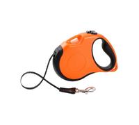 Pet Leash， Laisse rétractable for Animaux de Compagnie TLL5001, Crochet en Alliage de Zinc Anti-éclatement, Sangle en Polyester,for Pets(Orange-Black,M)