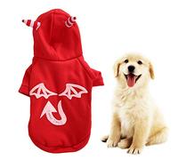 Pet Luminal Evil Person Hallowmas Costume Vêtements Rouge avec Un Chapeau (S)