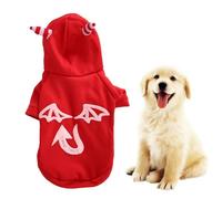 Pet Luminal Evil Person Hallowmas Costume Vêtements Rouge avec Un Chapeau (XL)
