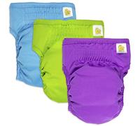PET MAGASIN Couches Chien Lavable (Lot de 3) - Bandes réutilisables pour Chiens, Chats et Autres Petits Animaux, Mâles et Femelles, Grand Pouvoir Absorbant (Solide, S)