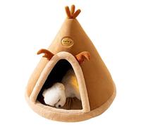 Pet Maison de compagnie d'hiver Yourt - Chat pliable durable et lit de chien, refuge en peluche douce | Tente de compagnie intérieure isolée de design mignon, nid chaud confortable pour animaux de com