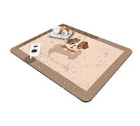 Pet Mats for Floor Waterproof, Anti Slip Absorbent Protector Mat, 19.69x31.5 inches Urine Pad at Puppy Training, Food and Water Bowl Area, Compact, Easy Clean, Safe to Pets