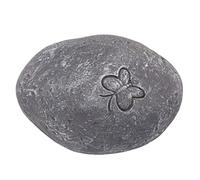 Pet Memorial Garden Stone | DIY Flutter Print Pet Grave Marker | Weather - Proof Composite Memorial for Cat/Dog/Backyard | Personalized Pet Keepsake Present (Grey)