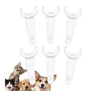 Pet Mouth Gags - 6pcs Clear T Shaped Reusable Dog Cat Opener Set, | Care Aid, Clear Access Device | Canine Feline Teeth Cleaning Accessory, Home Apartment Travel Indoor Outdoor Pet