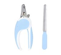 Pet Nail Clippers & File Set | Dependable Stainless Steel Grooming Tool for Dogs & Cats | Ergonomic Secure Handle, Safe Quick Trim (Blue)
