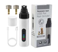 Pet Nail Grinder - USB Rechargeable Silencieux Pour Chien Silencieux Grinder Des Ongles - 400mAh Batterie Trimeuse À Ongles De Chien Non Glissant - Chiens Ergonomiques Et Coupe-ongles Pour Toiletta