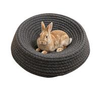 Pet Nest - Ferret Nest Bed, Weaving Animal Sleeping with Warm Cushion, Circular Comfort Pod, Soft Plush, Washable Sleep Mat for Hamster Gerbil Dwarf Hedgehog Chinchilla Bunny Guinea Pig Indoor