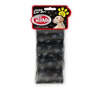 PET NOVA Dog Lifestyle Sacs à excréments, 4 rouleaux de 20 sacs noirs