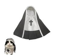 Pet Nun Costume for Cats & Dogs,Funny Halloween Christmas Party Outfit with Cross Design,Cute Cosplay Dress for Small Medium Pets,Perfect for Photos and Social Media (1PCS, M)