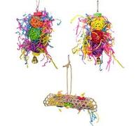 Pet Oiseaux Parrot Cage Balançoire Toy Chew Bouchées Perruche Conure Cockatiel BT451 G