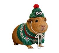 Pet Outfits - Washable Hamster Clothes | Animal Hoodie Sweater | Pullover Knitted Clothing | Miniature Garments Playful for Gerbil Guinea Ferret Bunny Chinchilla Hedgehog Indoors Outdoors