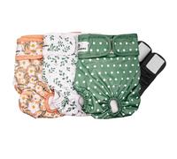 Pet Parents Lot de 3 couches lavables et durables pour chien femelle, taille S, marguerite