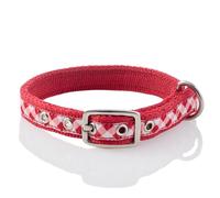 Pet Passion Collier réglable pour chien en ruban recyclé pour toutes races d'animaux - Motif écossais Red Buffalo - Taille L