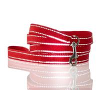 Pet Passion Laisse réfléchissante Durable pour Chien de 2,1 m pour Toutes Les Races d'animaux de Compagnie, Rouge, Taille Unique