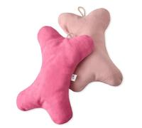 Pet Passion Lot de 2 jouets pour chien en toile de coton durable avec rembourrage en noix de coco pour toutes les races d'animaux, rose ombré, taille unique